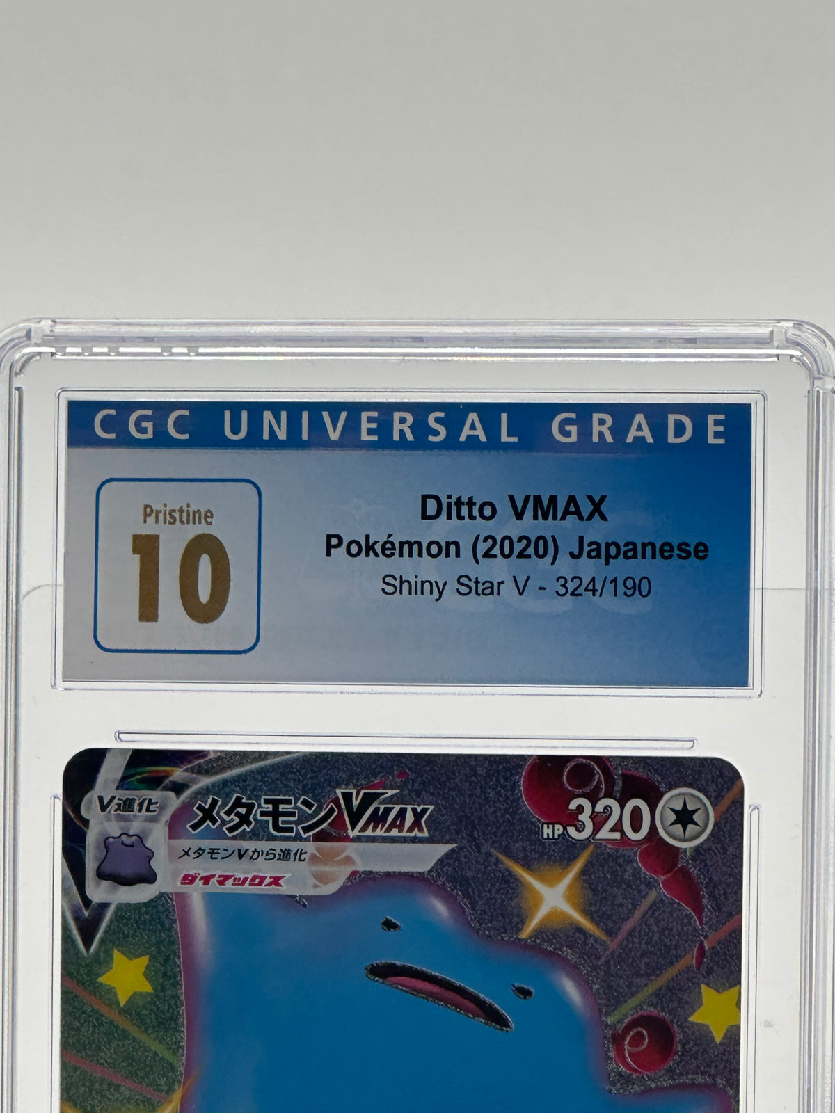 Pokémon TCG Shiny Star V Ditto Vmax 324 Holo Textured Japanese CGC 10 Pristine