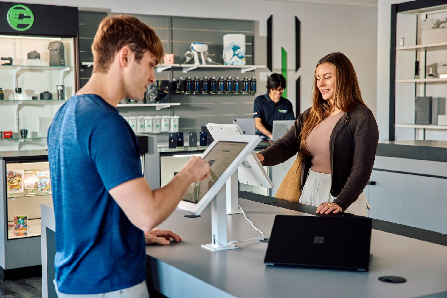 customers shopping at PayMore