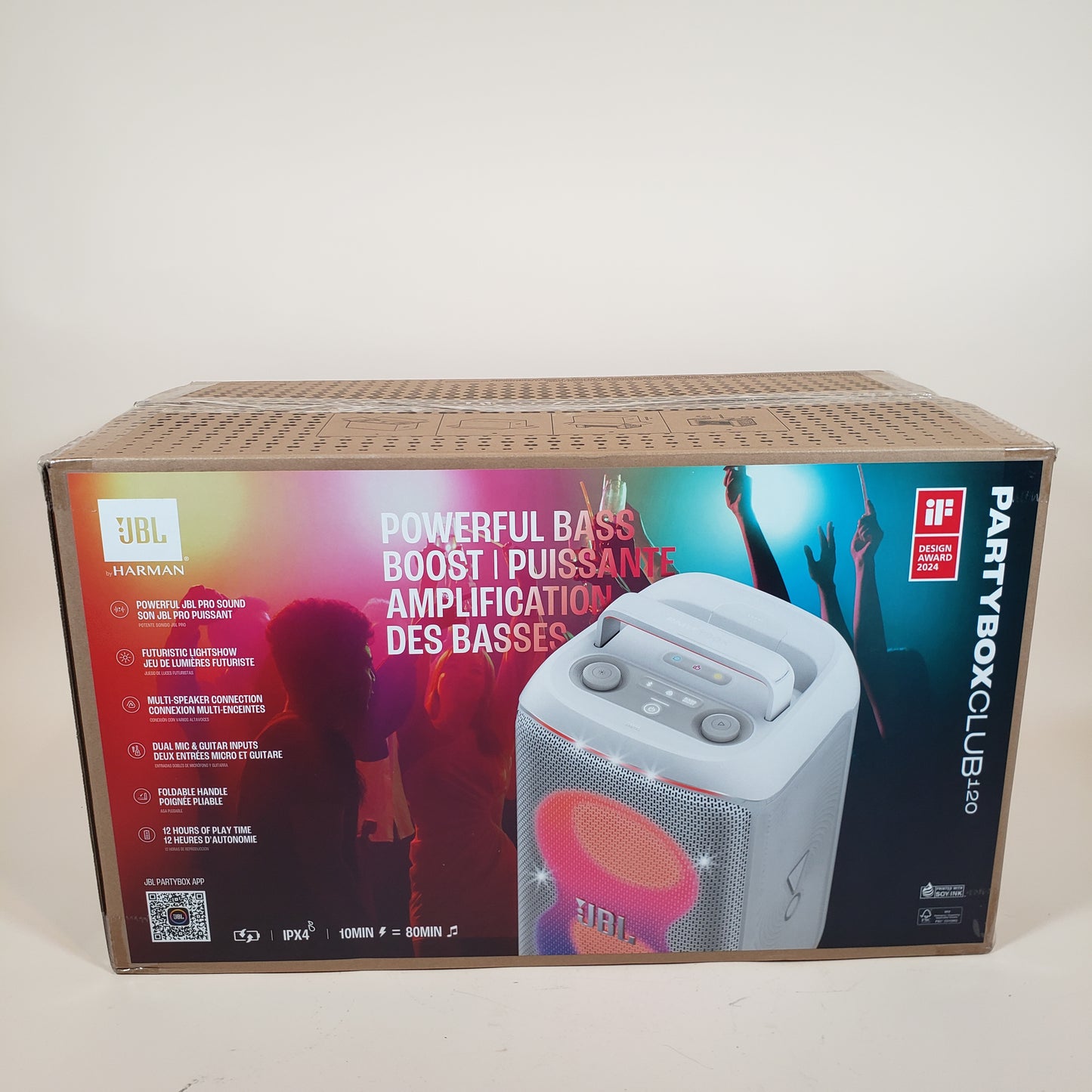 New JBL Partybox Club 120 Bluetooth Speaker  WHITE