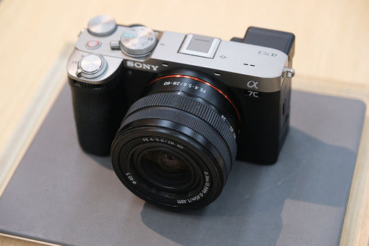 Mirrorless digital camera shown for resale evaluation at PayMore Santa Clarita
