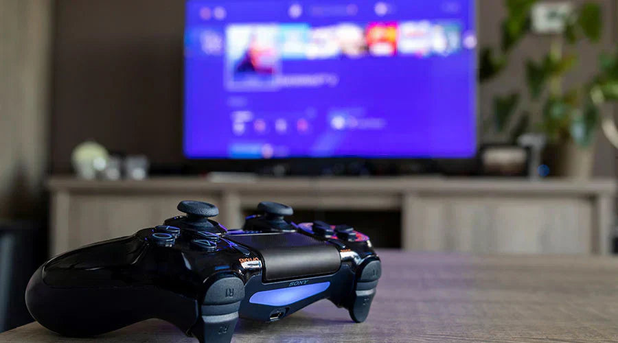 Video game consoles shown for resale evaluation at PayMore Santa Clarita