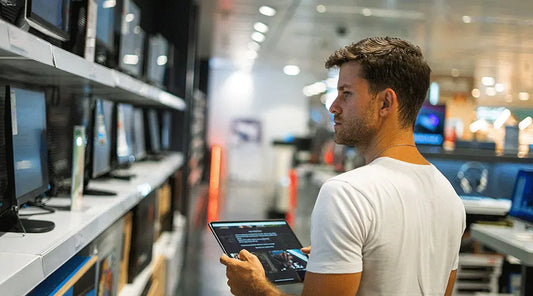 Used iPhones and gaming consoles displayed for resale in Santa Clarita