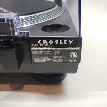 Crosley C200a-BK Direct Drive Two Speed Turntable