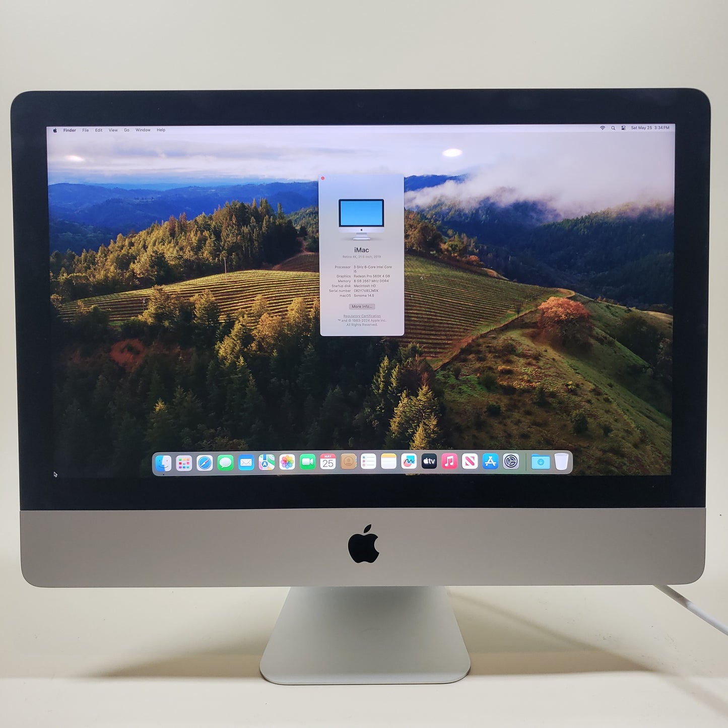 2019 Apple iMac 21.5" i5 3.0GHz 8GB RAM 1TB Silver A2116