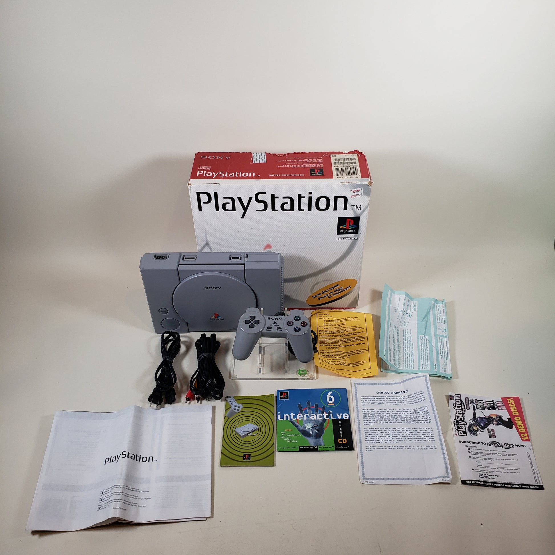 Sony PlayStation 1 PS1 Gray Console Gaming System SCPH-5501