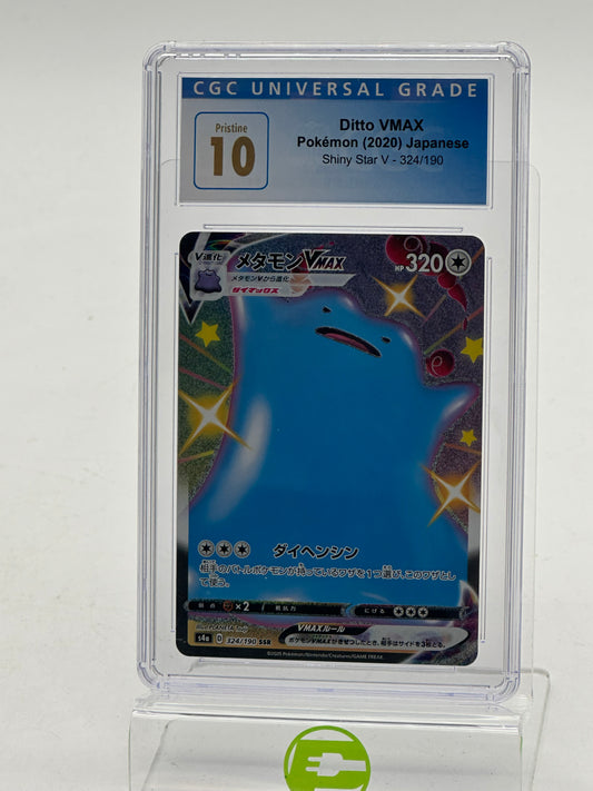 Pokémon TCG Shiny Star V Ditto Vmax 324 Holo Textured Japanese CGC 10 Pristine