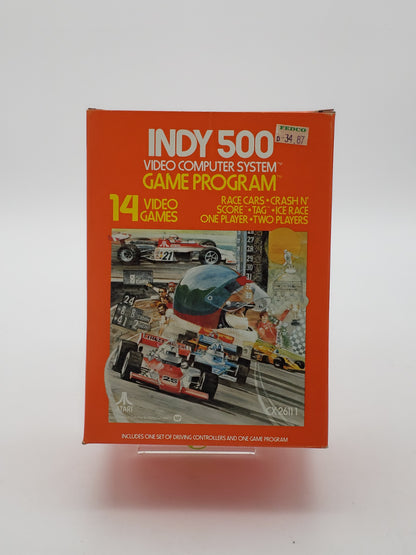 Indy 500 Atari 2600 Complete CIB w/Controller Paddles