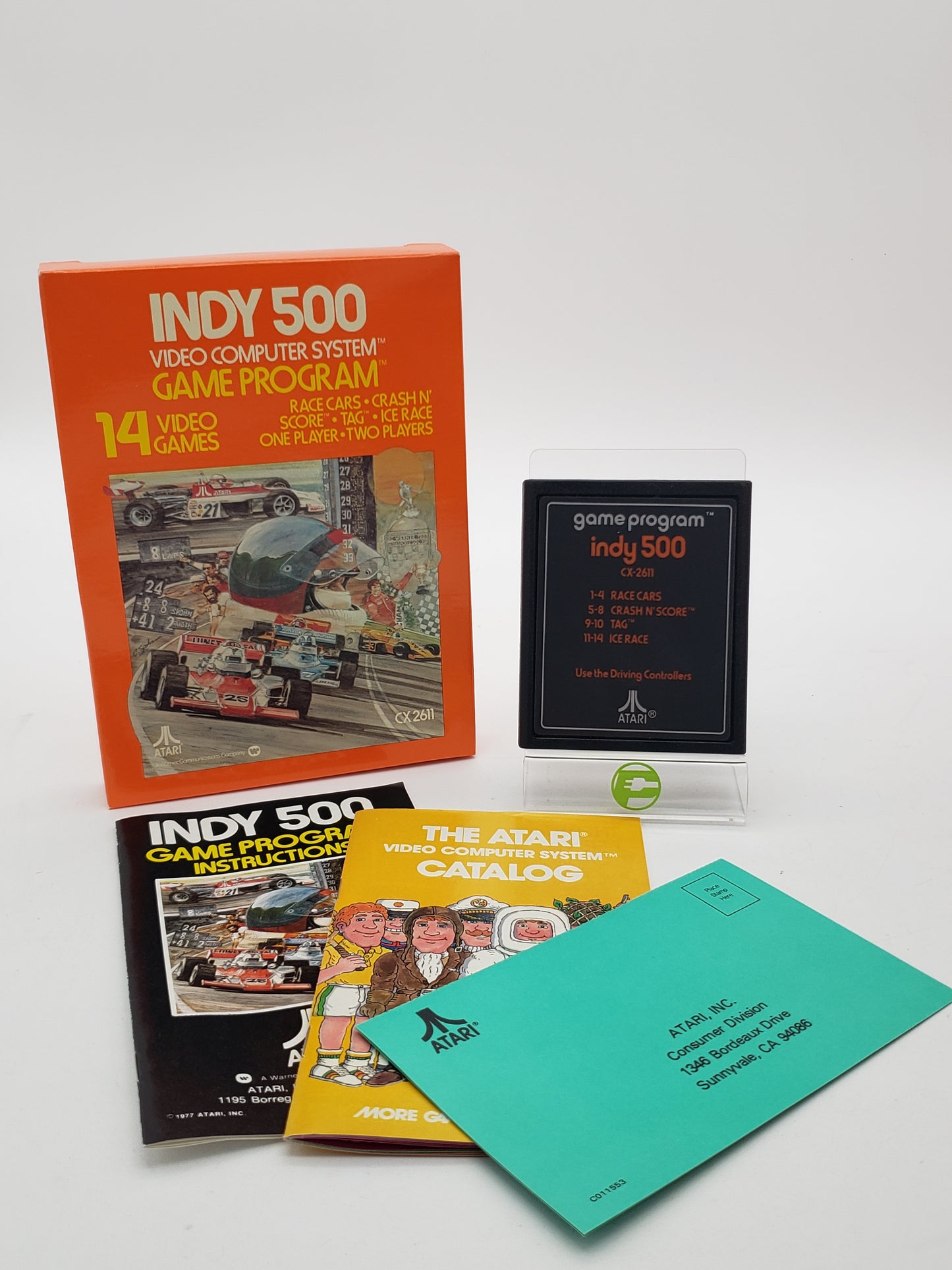 Indy 500 Atari 2600 Complete CIB w/Controller Paddles