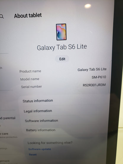 WiFi Only Samsung Galaxy Tab S6 Lite 10.4" 64GB Oxford Gray SM-P610