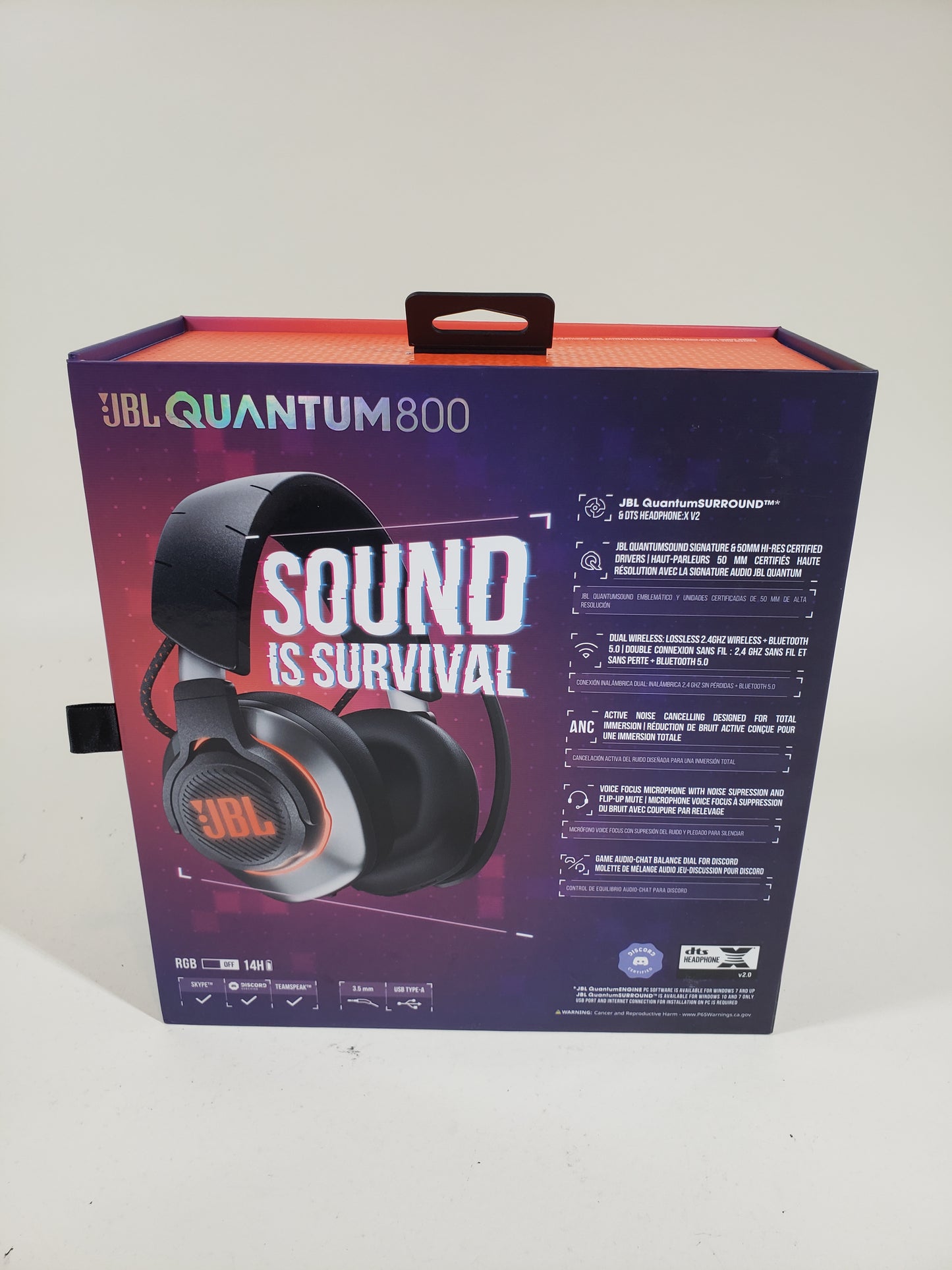 New JBL Quantum 800 Gaming Headset Black