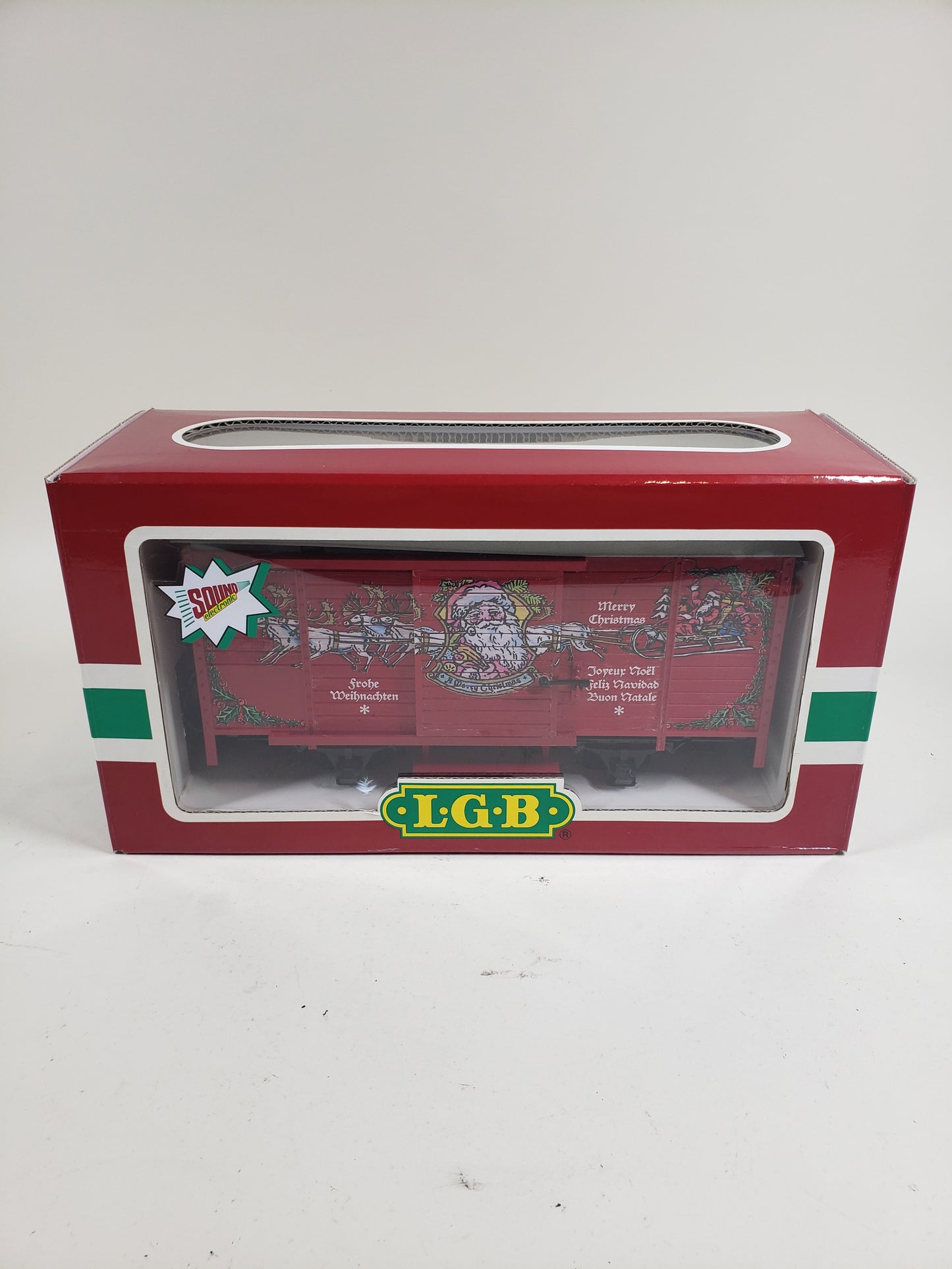 LGB Red Christmas Sound Boxcar 4335S