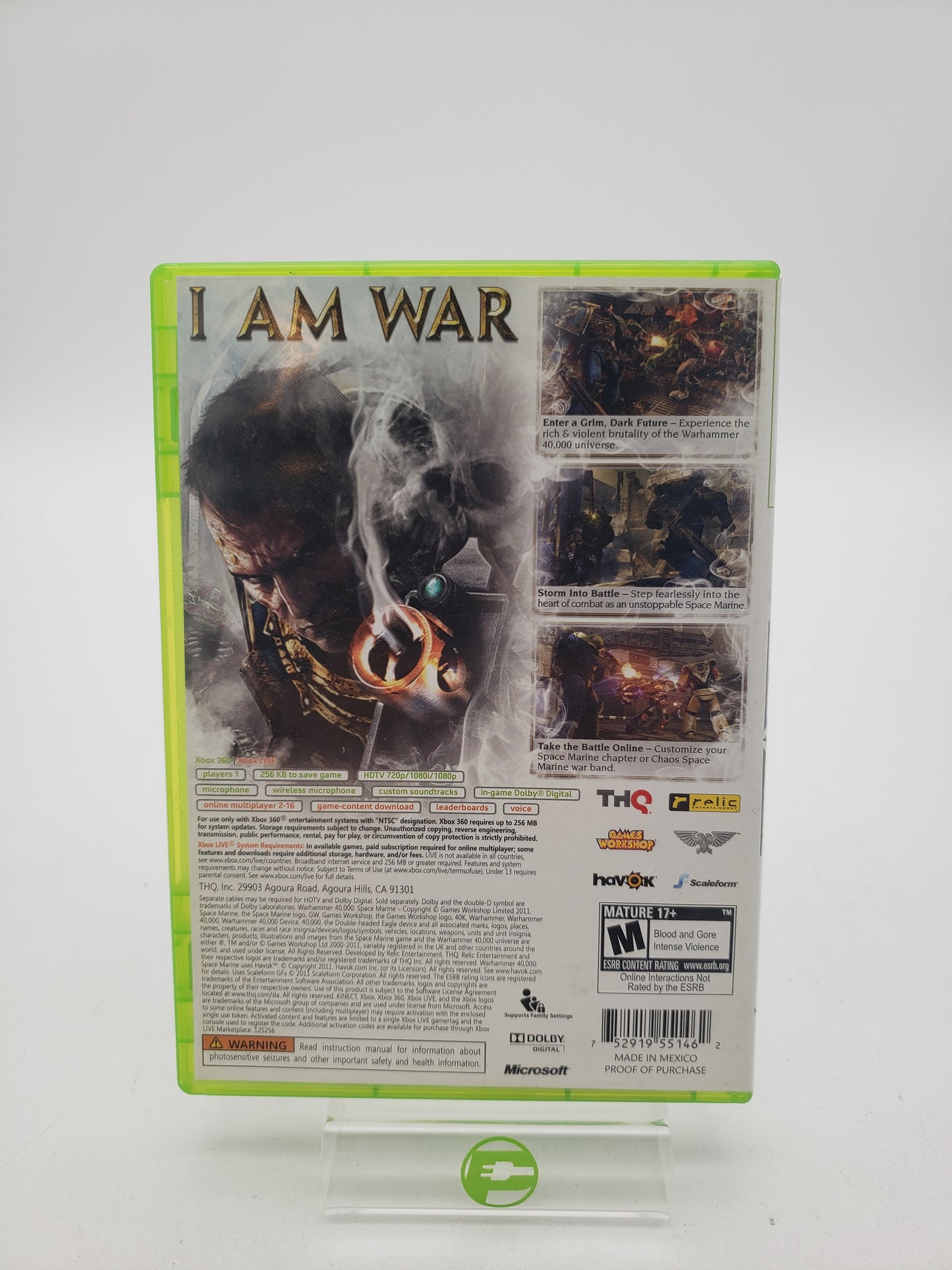 Warhammer 40,000: Space Marine (Microsoft Xbox 360, 2011)