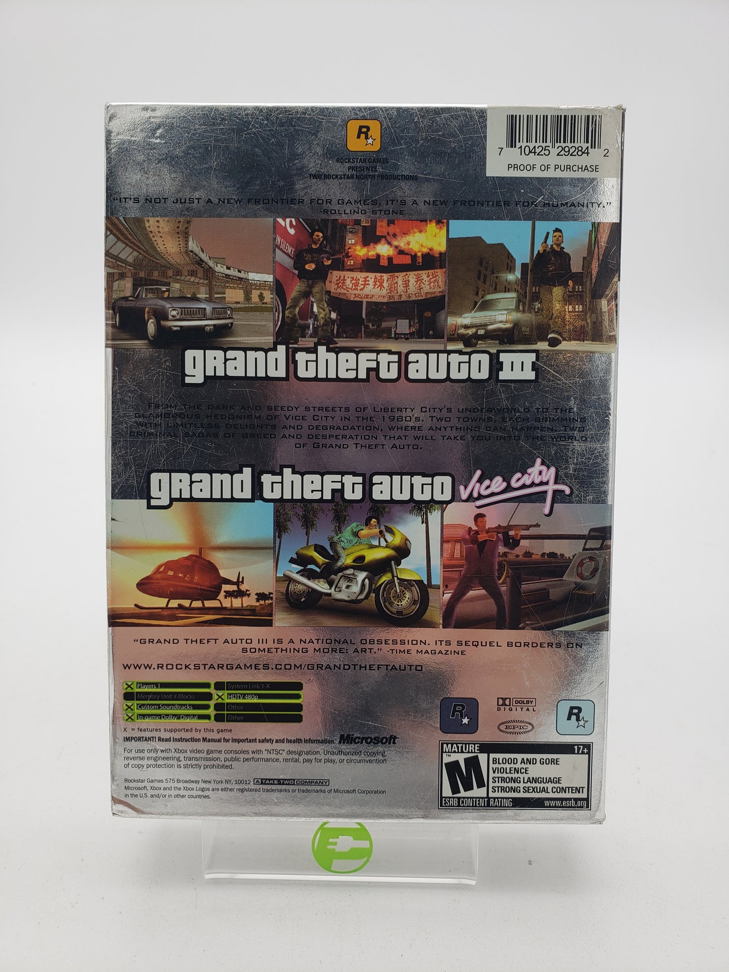 Grand Theft Auto Double Pack (Microsoft Xbox, 2003)