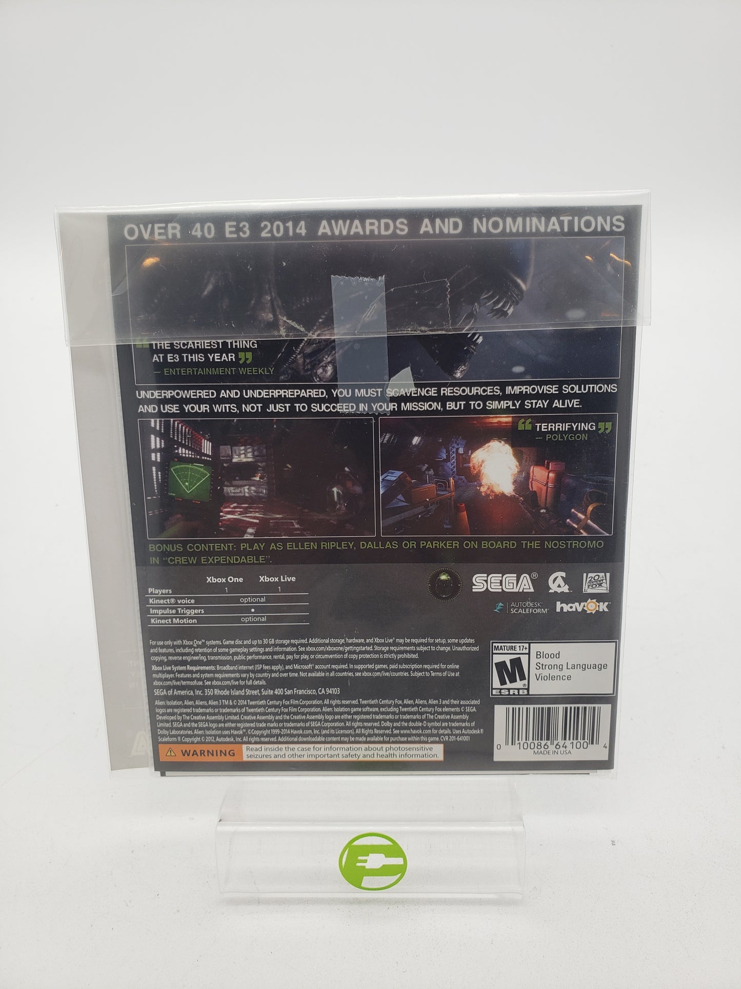 Alien: Isolation (Microsoft Xbox One, 2014)