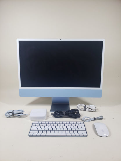 2021 Apple iMac 24" M1 3.2GHz 8GB RAM 256GB SSD Blue MJV93LL/A