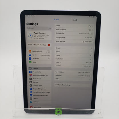 WiFi Only Apple iPad Air 11" M3 128GB Purple MCA04LL/A