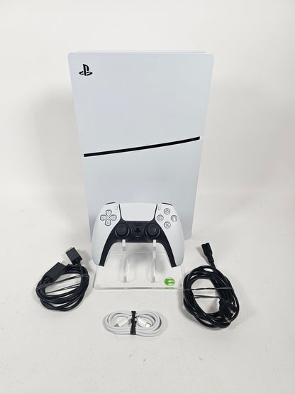 Sony PlayStation 5 Slim Disc PS5 1TB White Console Gaming System CFI-2115