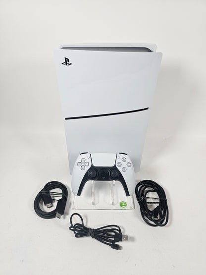 Sony PlayStation 5 Slim Disc PS5 1TB White Console Gaming System CFI-2015