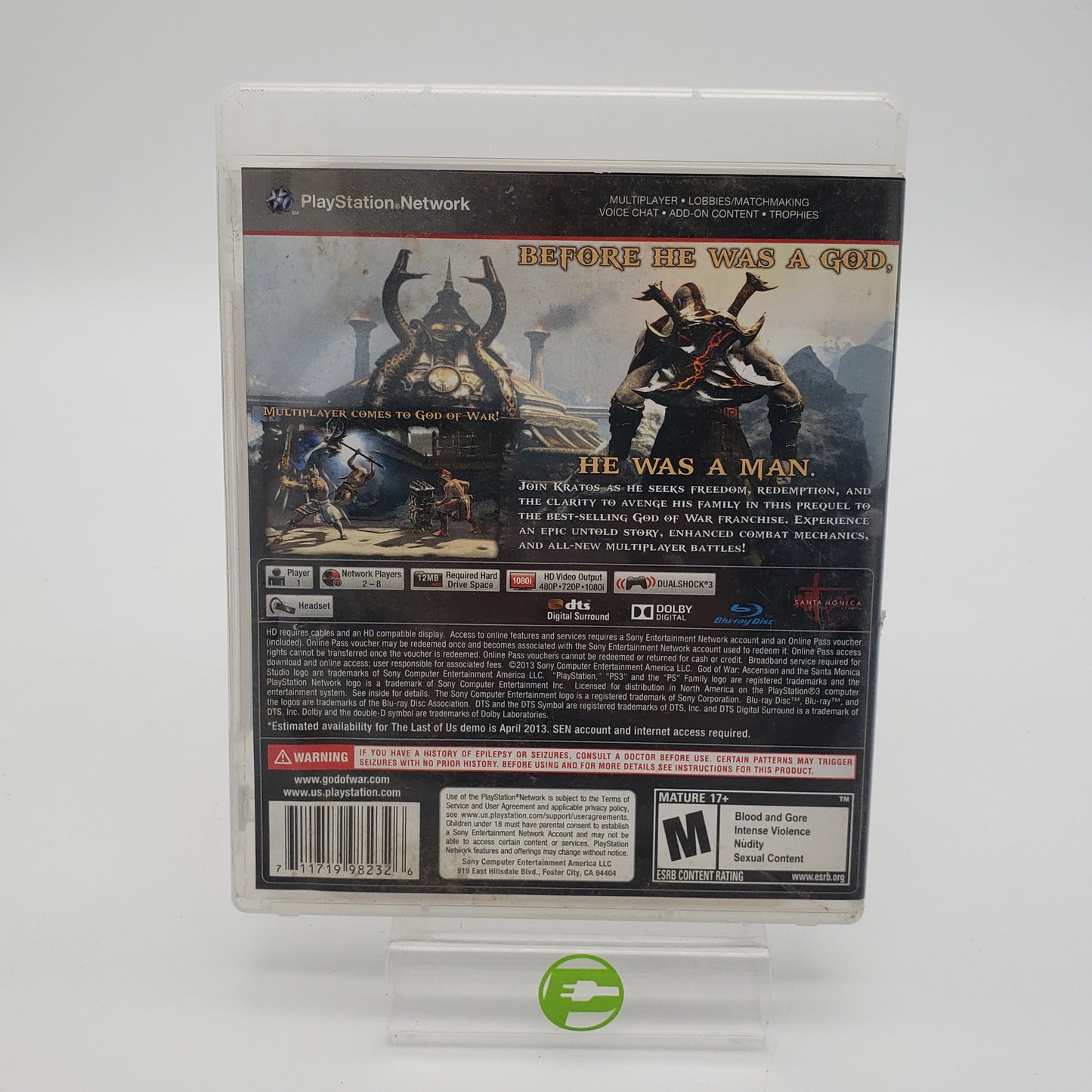 God of War Ascension (Sony PlayStation 3 PS3, 2013)